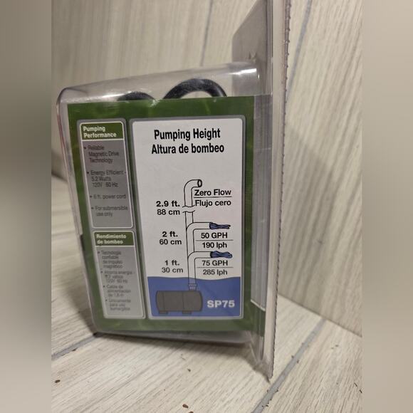 Tetra Pond Statuary Pump 75 GPH Powers Small And Tabletop Fountains Fish Water - Picture 3 of 7